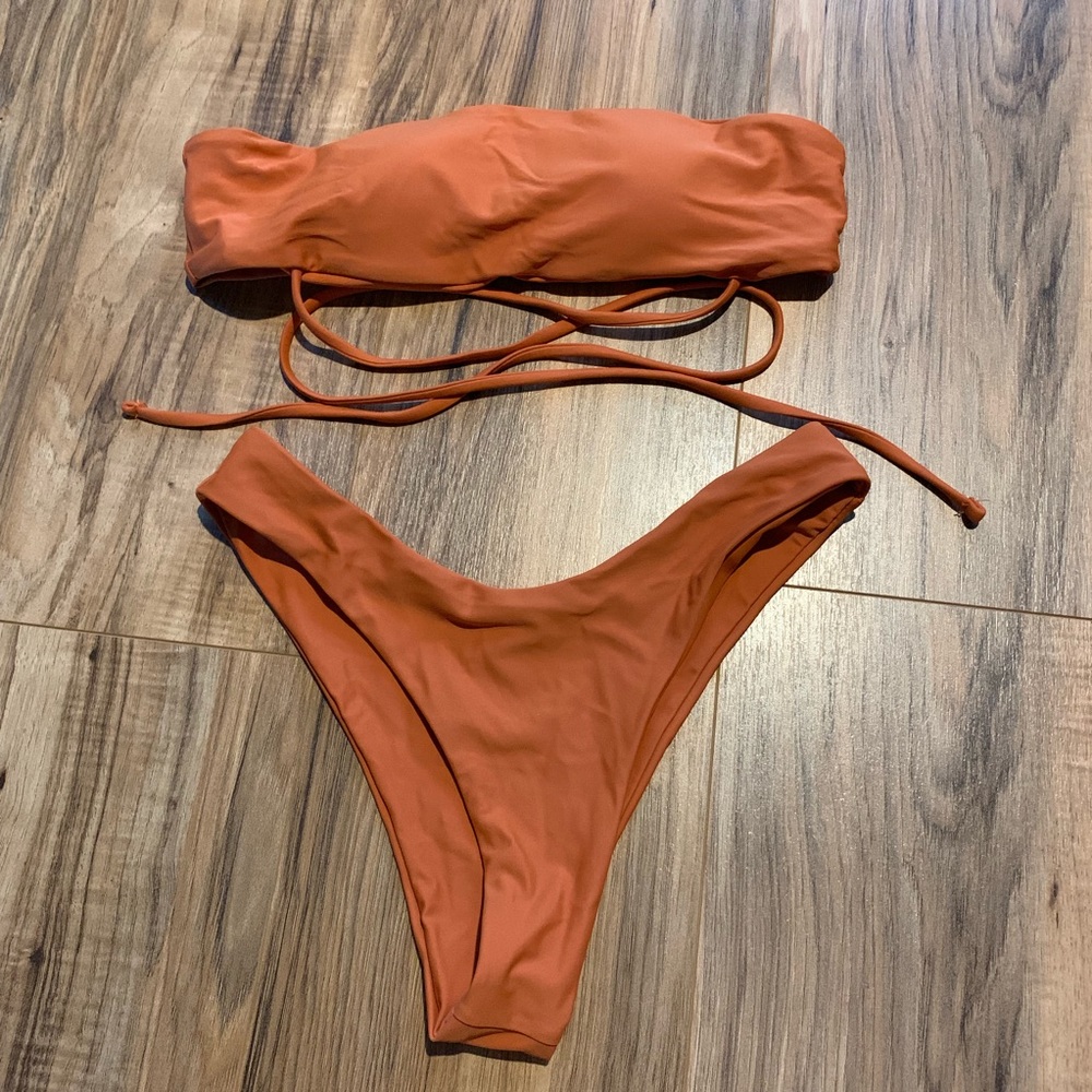Orange Bandeau Bikini